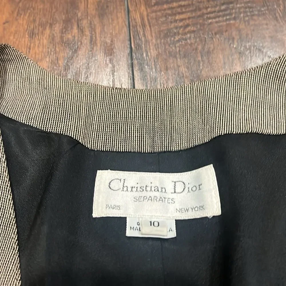 CHRISTIAN DIOR SEPARATES Blazer Size: L | US 10 made in USA in GUC shoulder pads